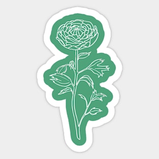 Buttercup white outlines Sticker